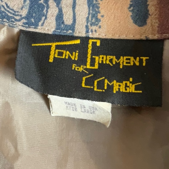 Vintage Patterned Women's Toni Garment Blazer size large - Picture 13 of 14